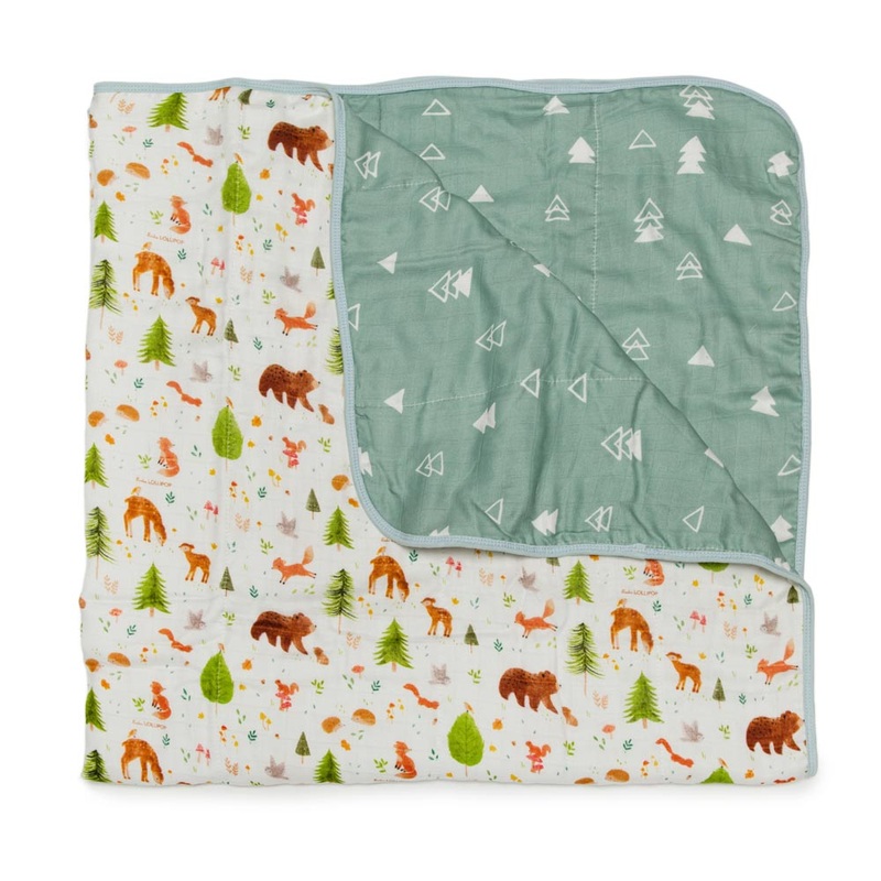 Loulou Lollipop Luxe Muslin Quilt Blanket – Forest Friends