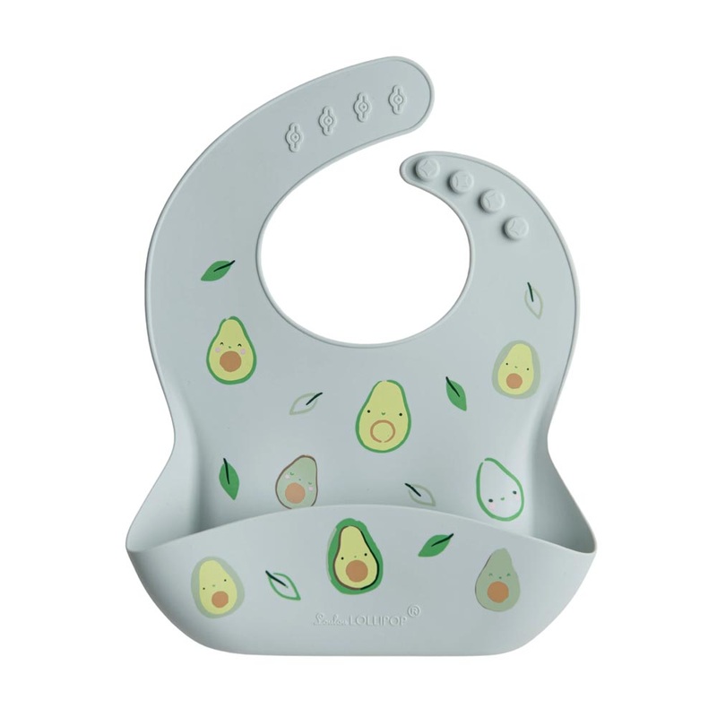 Loulou Lollipop Silicone Bib Avocado Print