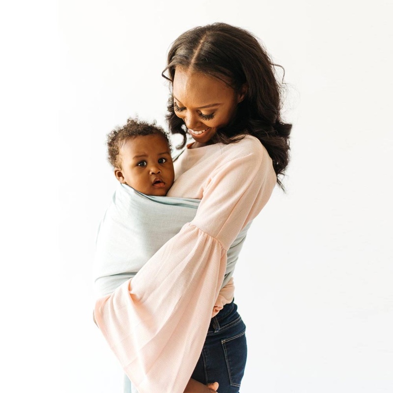 *Kyte Baby Linen Ring Sling – Wisteria with Rose Gold Rings