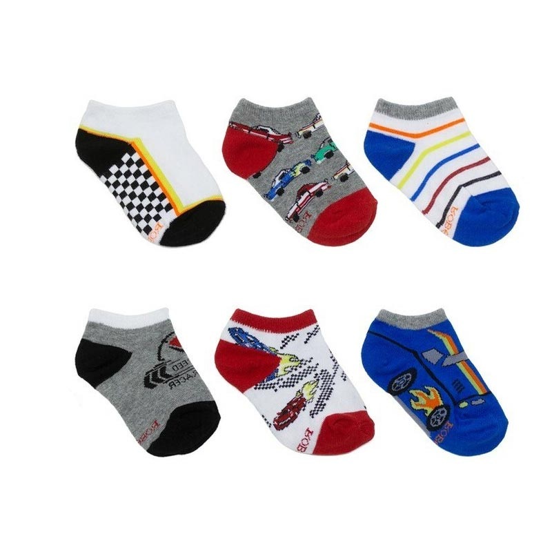 Robeez Socks – Cars (6-Pack) 12-24m (Shoe Size 3-7)