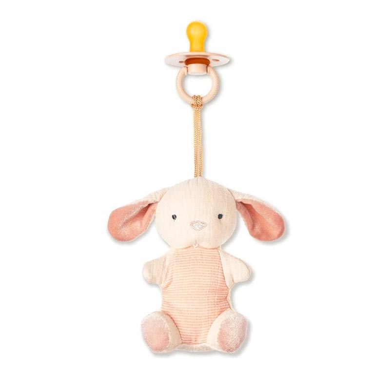 *Itzy Ritzy Bitzy Pal Natural Rubber Pacifier & Lovey – Bunny