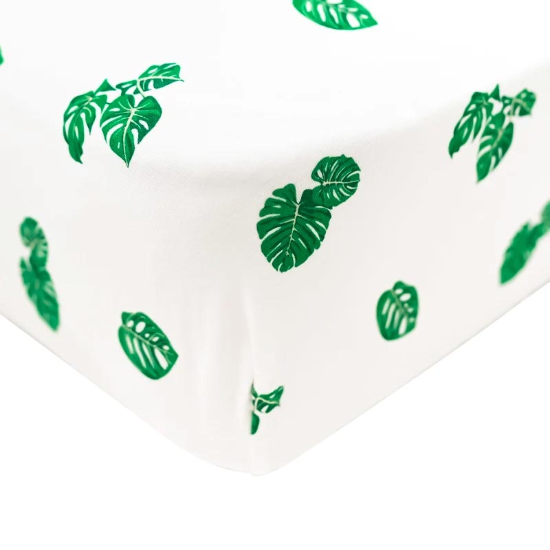 Kyte Baby Bamboo Fitted Crib Sheet Monstera
