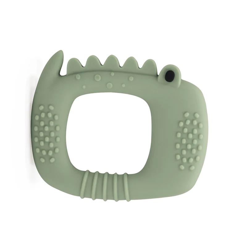 *Loulou Lollipop Silicone Born to Be Wild Teether Alligator