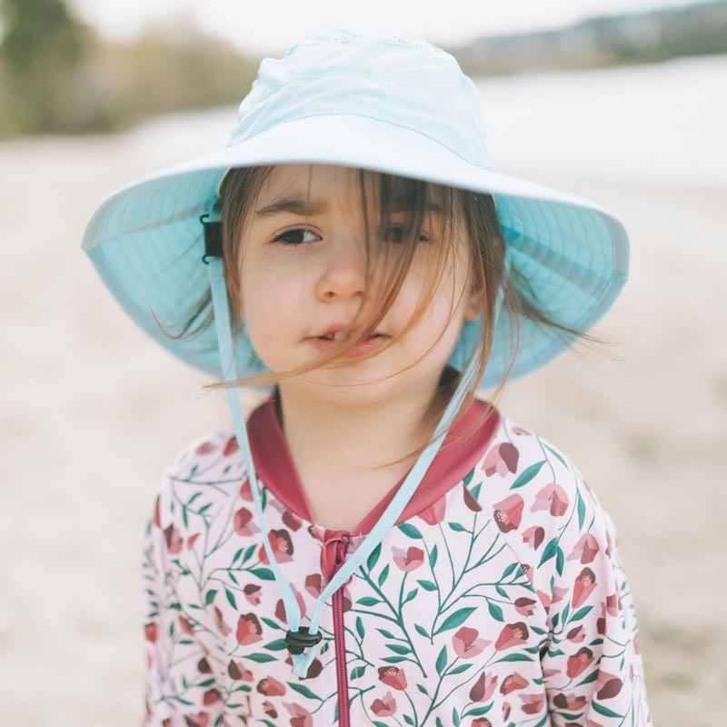Honeysuckle Swim Co. Bucket Sunhat – Blue Small (3m-1y)