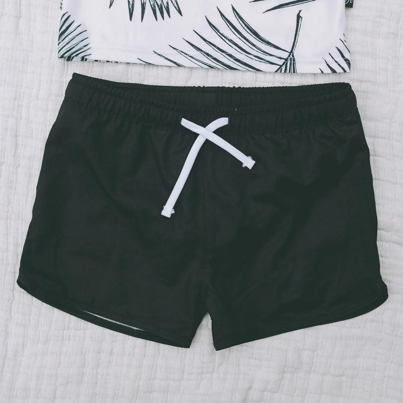 Honeysuckle Swim Co. Kid’s Trunks – Black 2/3y