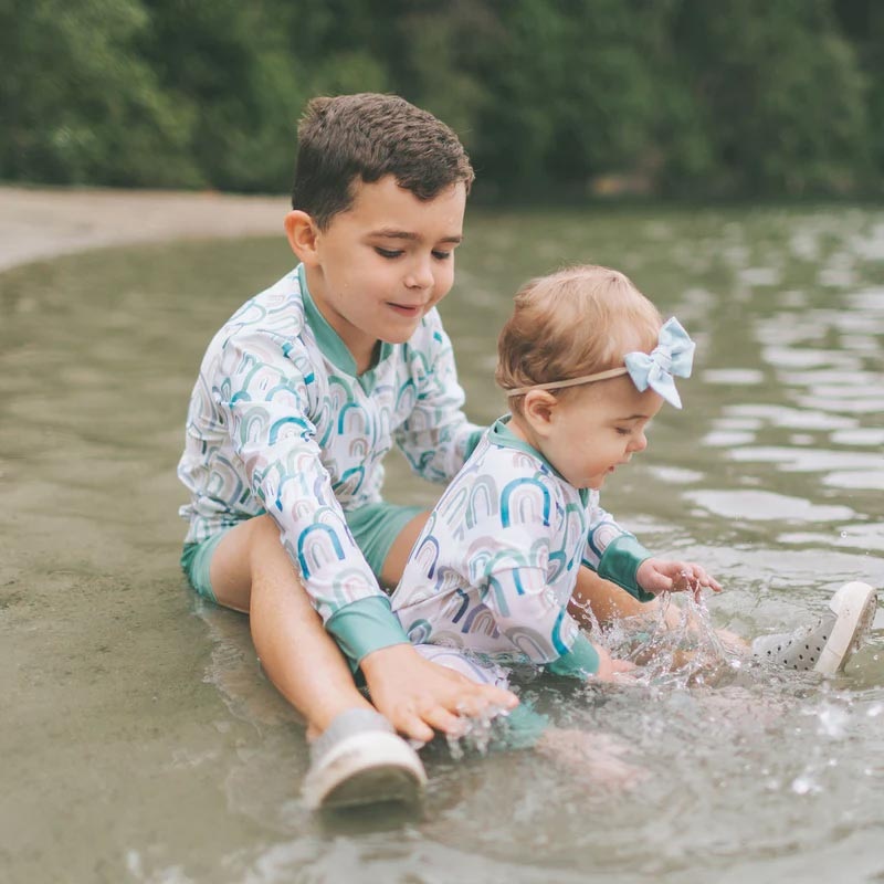 Honeysuckle Swim Co. Rashguard Shirt – You’re My Rainboo (Size 2/3t) 2/3t