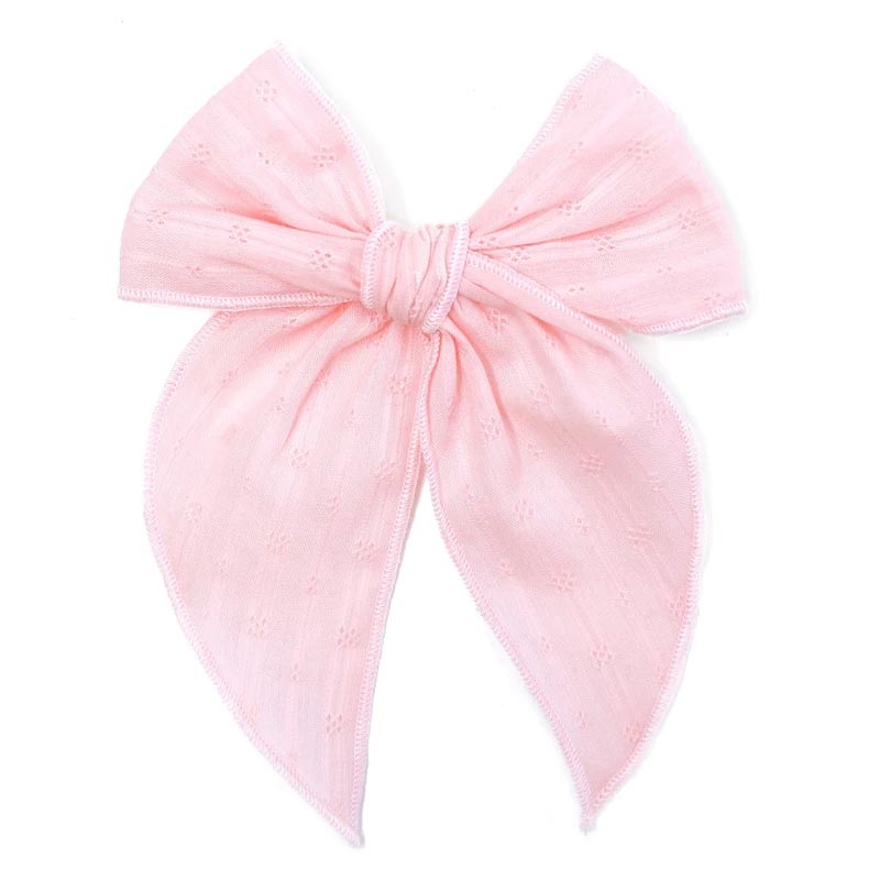 *Little Stocking Co. Party Girl Bow – Pink Eyelet