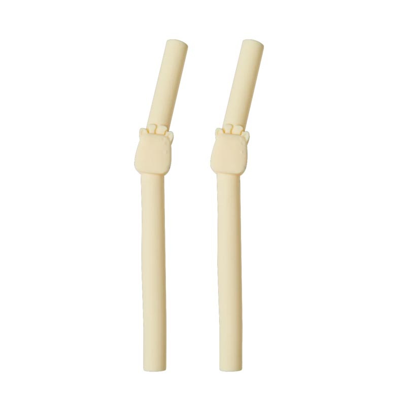 *Loulou Lollipop Kids Born to Be Wild Silicone Straw 2-Pack Alligator (Sage)
