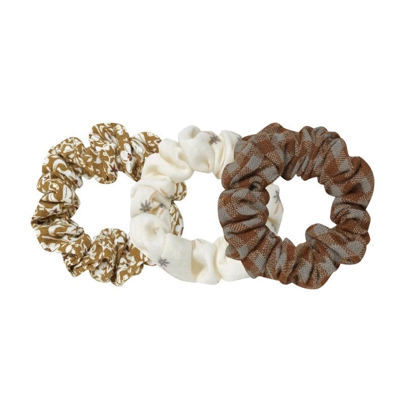 *Rylee + Cru Scrunchie Set – 3-Pack – Golden Ditsy
