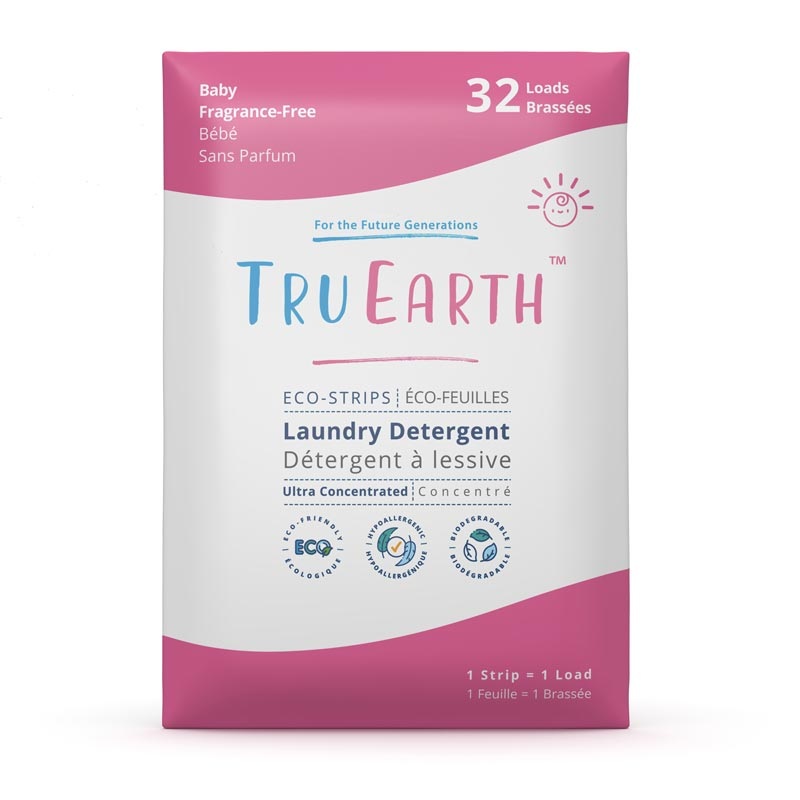 *Tru Earth Earth Eco-strips Laundry Detergent for Baby – 32 Loads