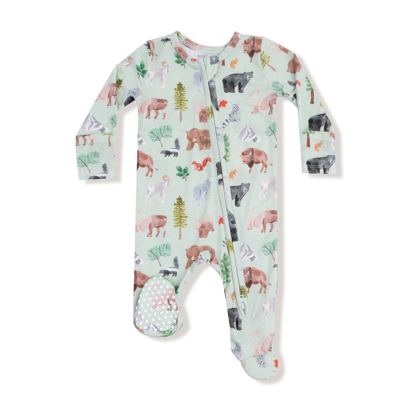 Angel Dear 2-Way Zipper Footie – American Woodland Animals Newborn