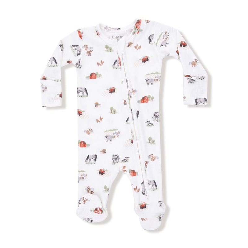 Angel Dear 2-Way Zipper Footie – Little Farm Newborn