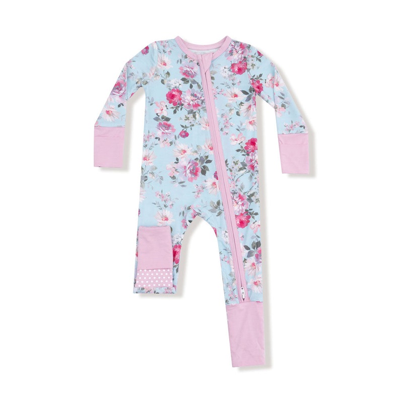 Angel Dear 2-Way Zipper Romper – Charlotte Floral 0-3m