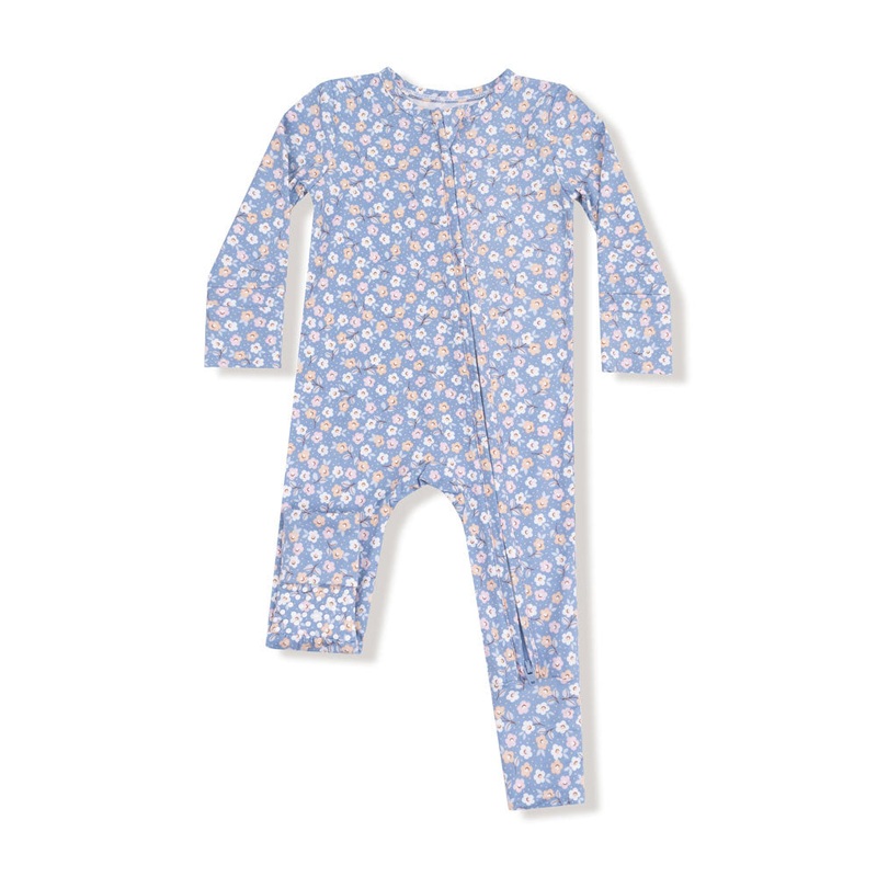Angel Dear 2-Way Zipper Romper – Country Calico 0-3m