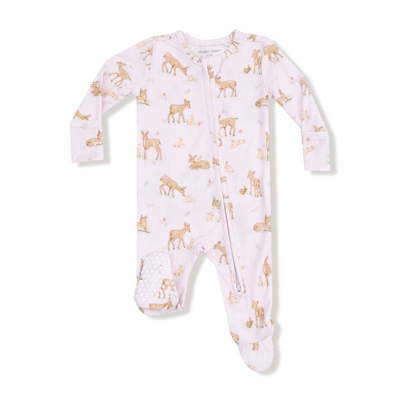 Angel Dear 2-Way Zipper Ruffle Back Footie – Little Fawn Newborn