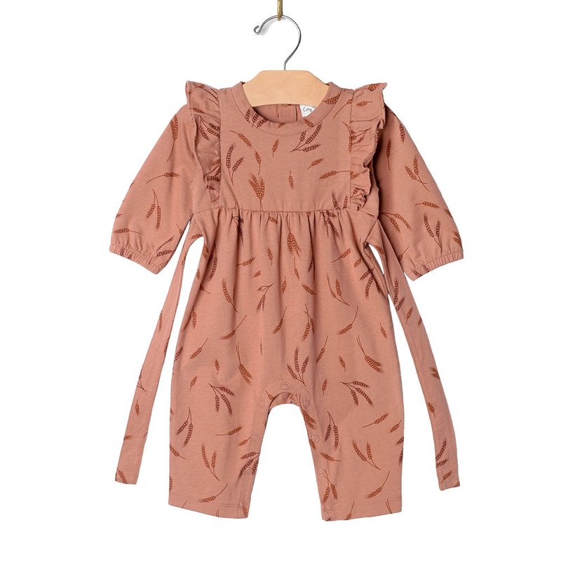City Mouse Flutter Long Romper – Harvest 0-3m