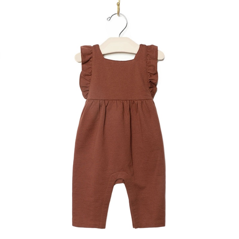 City Mouse Flutter Overall – Cinnamon 0-3m