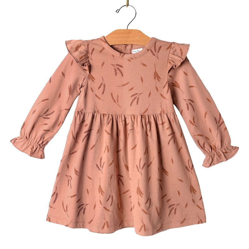 City Mouse Flutter Sleeve Dress – Harvest 2y