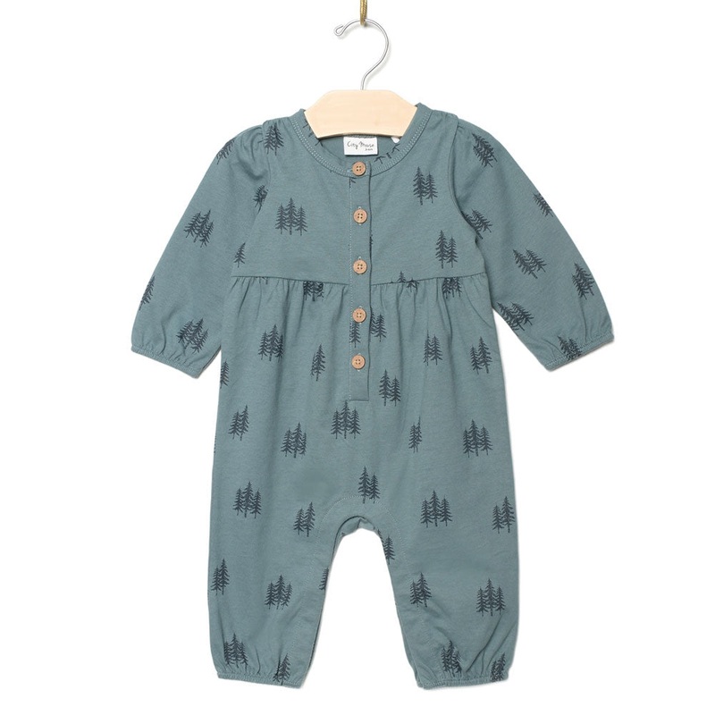 City Mouse Henley Romper – Twilight Forest 0-3m