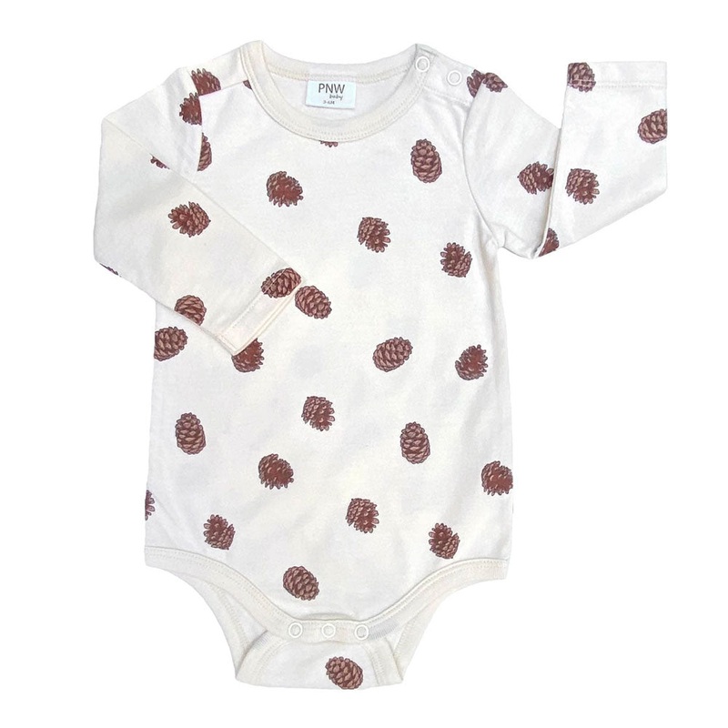 City Mouse PNW Bodysuit – Pinecones 0-3m