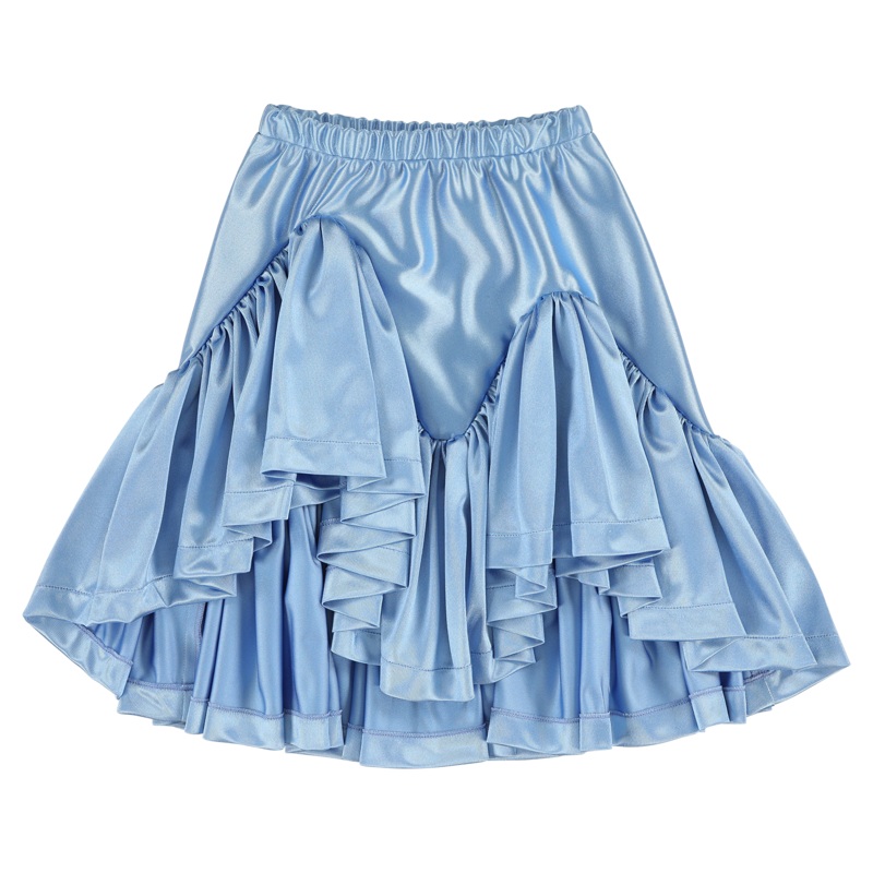 caroline bosmans ruffled skirt glimmer blue 6y