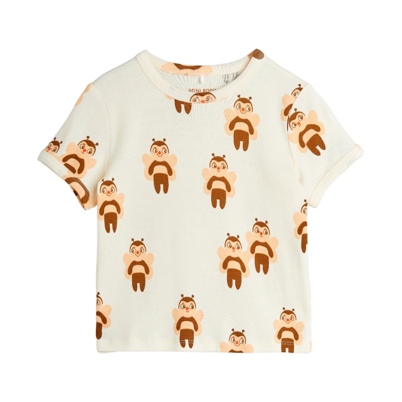 mini rodini bees tee offwhite 6/9m