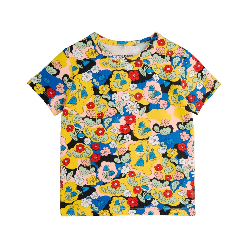 mini rodini flowers tee multi 12/18m