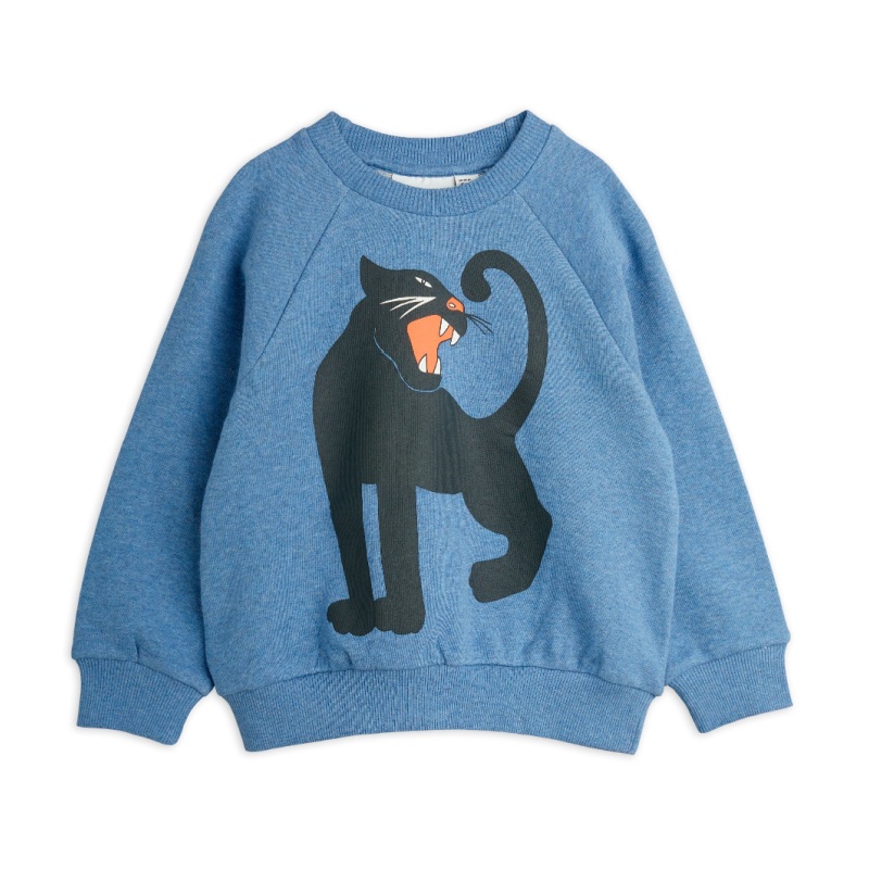 mini rodini panther melange sweatshirt blue 12/18m
