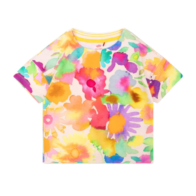 oilily tiscia t-shirt inky flowers 2y