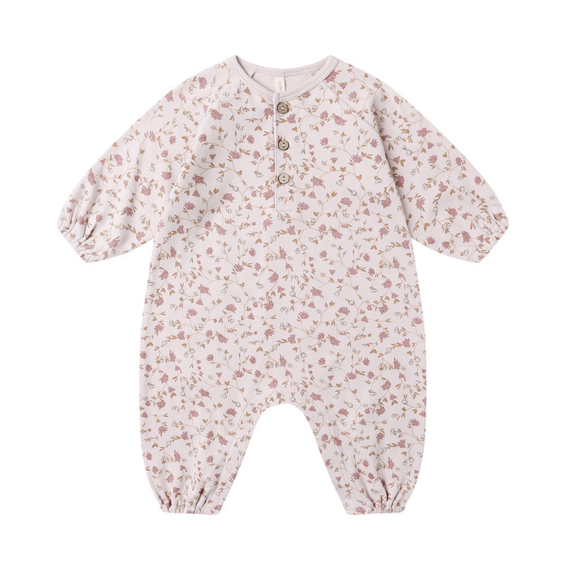 Quincy Mae Henley Bubble Jumpsuit – Garden 0-3m
