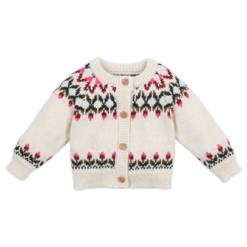 the new society wendy baby cardigan moonlight white 3m