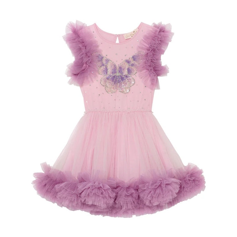 tutu du monde pretty papillon tutu dress candy floss mix 2/3y