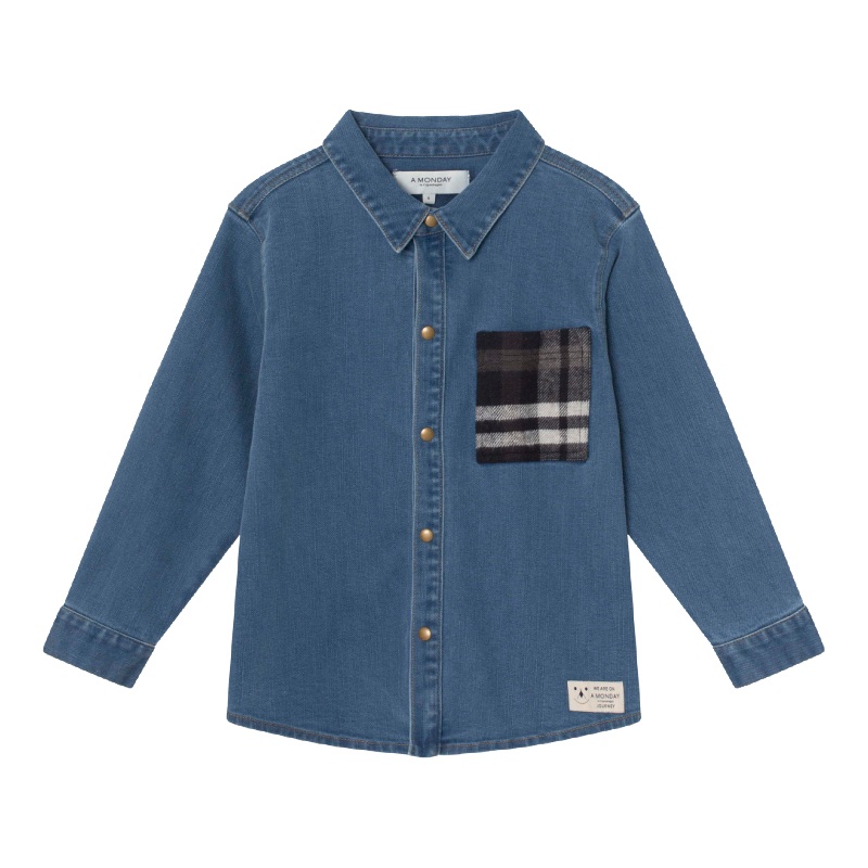 a monday in copenhagen anders shirt outer space blue 10y