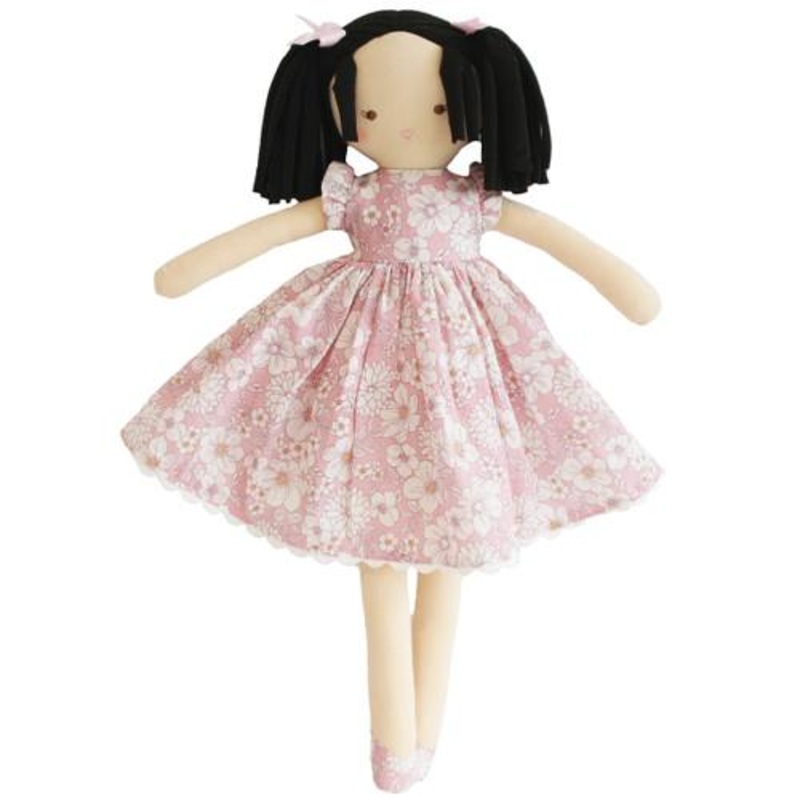 alimrose addie doll lilac floral
