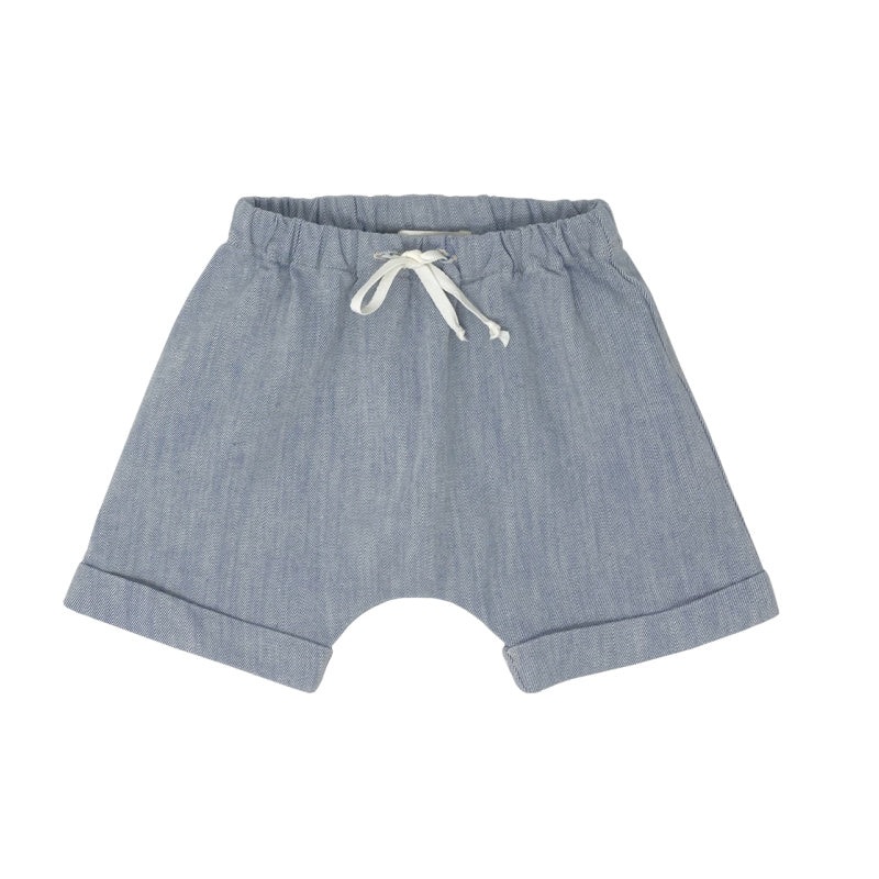 zhoe & tobiah baby shorts indigo 6m