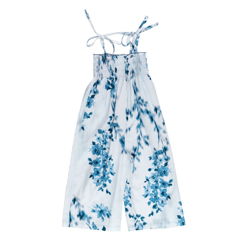 zhoe & tobiah jumpsuit indigo flowers 3y