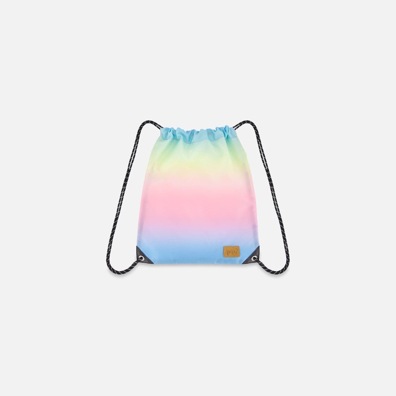 Deux Par Deux Drawstring Bag – Printed Rainbow Gradient