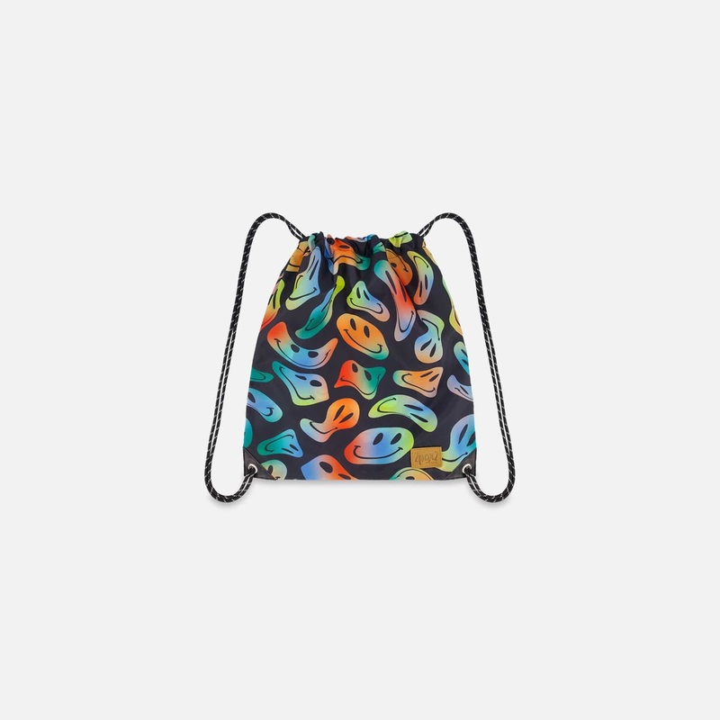 Deux Par Deux Drawstring Bag – Printed Smiley Boys