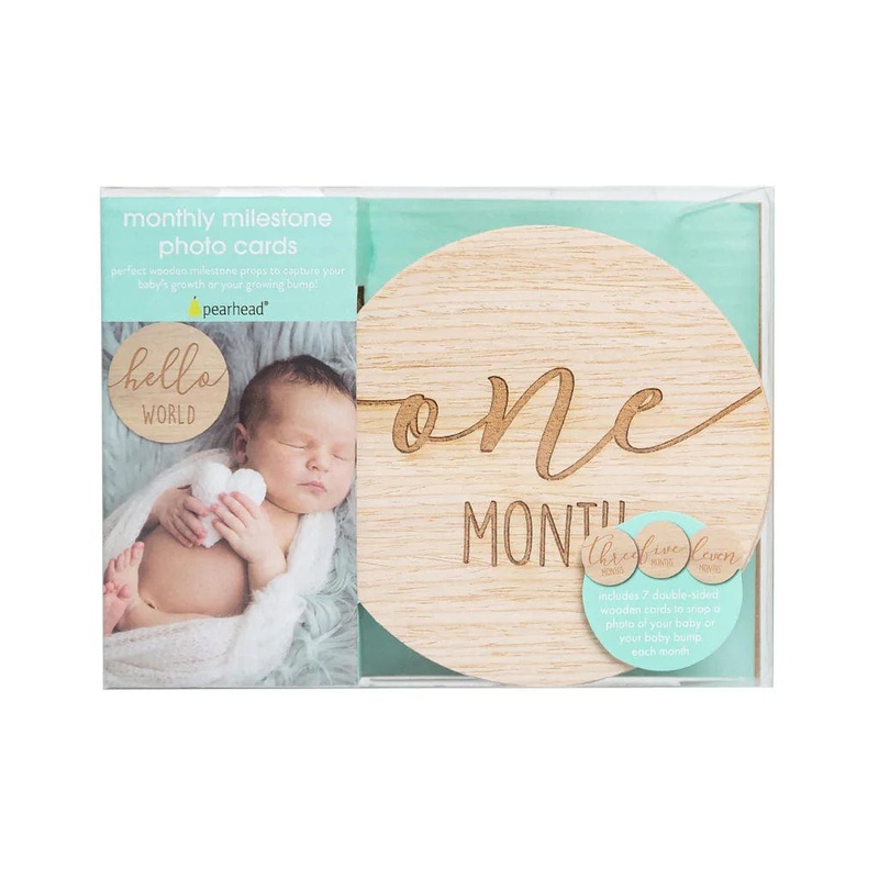 Pearhead Wooden Milestone Photo Cards