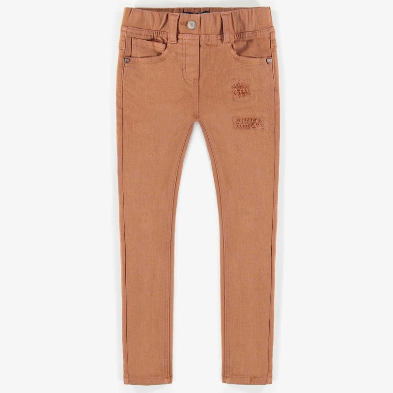 Souris Mini Girl’s Super Skinny Twill Pants | Brown 5 BROWN