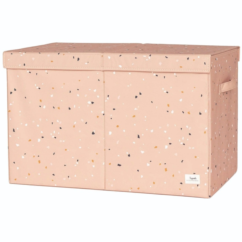 3 Sprouts Recycled Fabric Folding Storage Chest – Terrazzo Clay