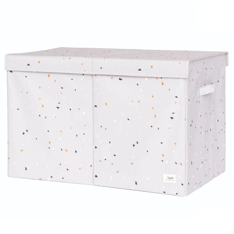 3 Sprouts Recycled Fabric Folding Storage Chest – Terrazzo Light Gray