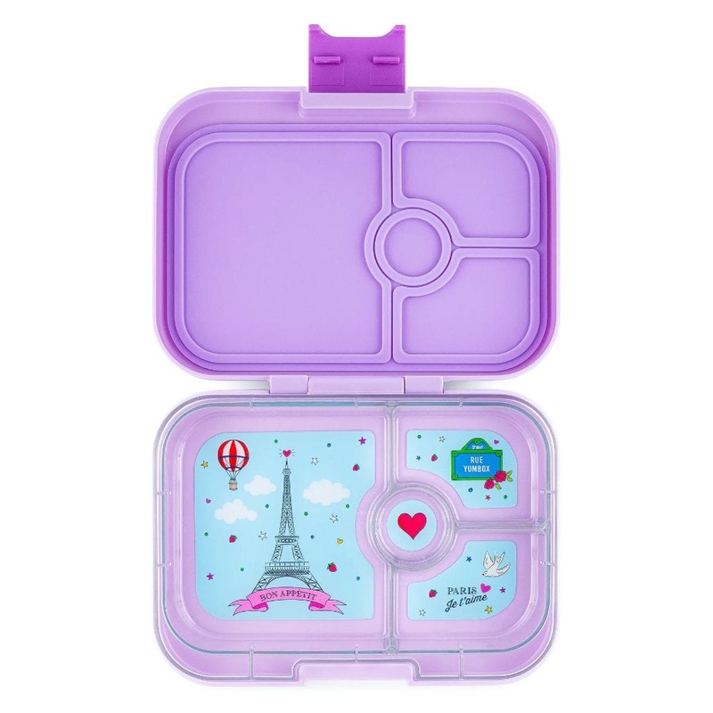 Yumbox Panino 4 Compartment – Lulu Purple w/ Paris Je t’aime Tray