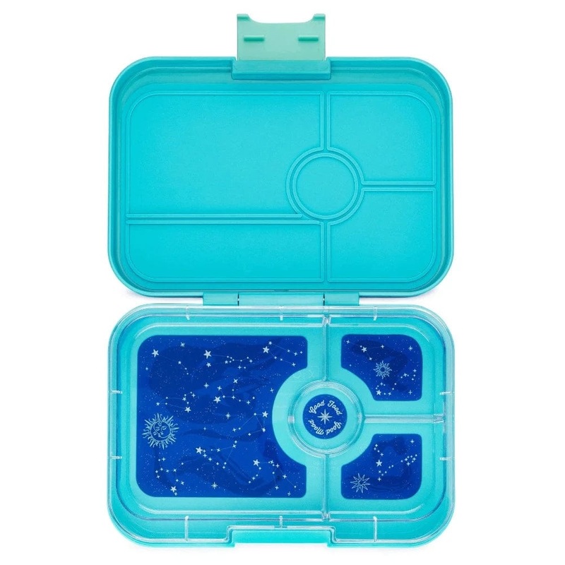 Yumbox Tapas 4 Compartment Bento Box – Antibes Blue w/ Zodiac Tray