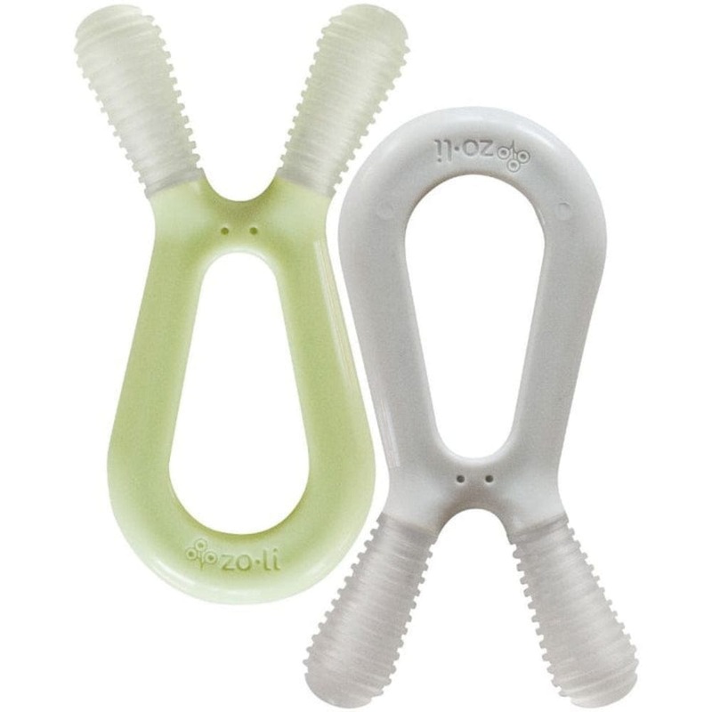Zoli Bunny Teether 2 Pack – Seafoam/Ash