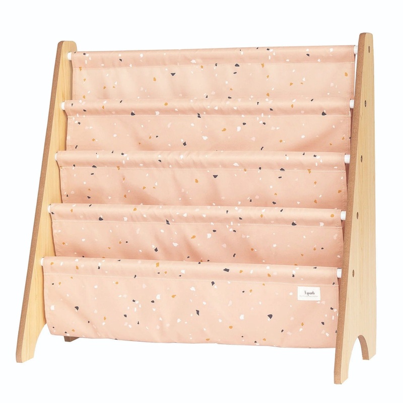 3 Sprouts Recycled Fabric Book Rack – Terrazzo Clay