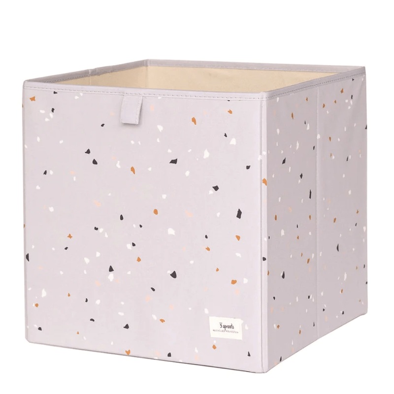 3 Sprouts Recycled Fabric Storage Box – Terrazzo Light Gray