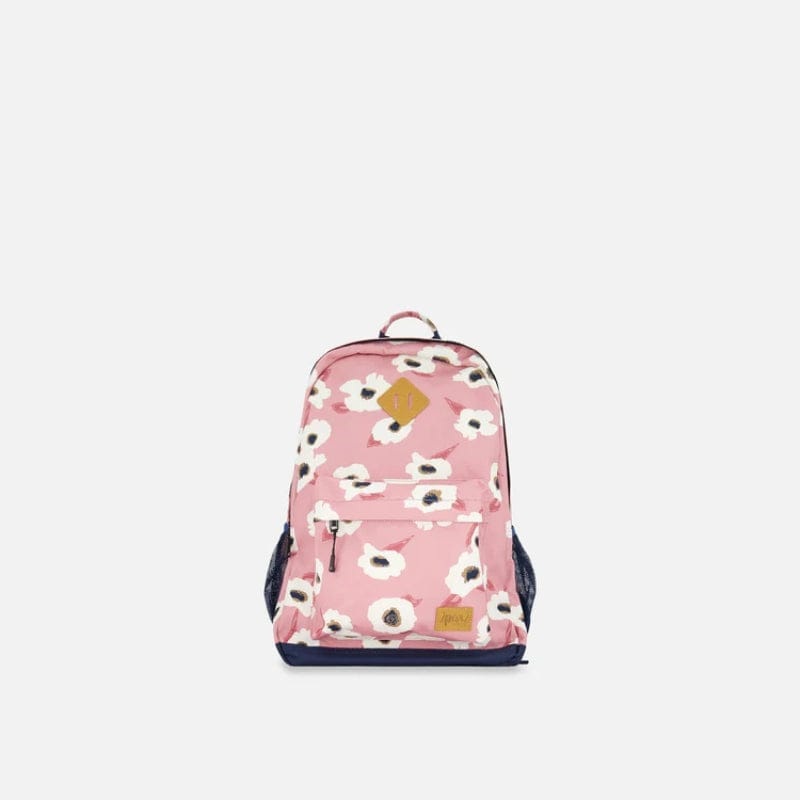 Deux Par Deux Backpack – Pink Printed Off-White Flowers