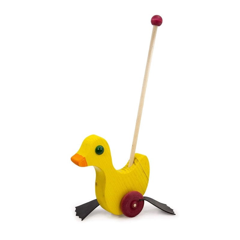 Woodcha Wooden Push Toy Duck – Yellow