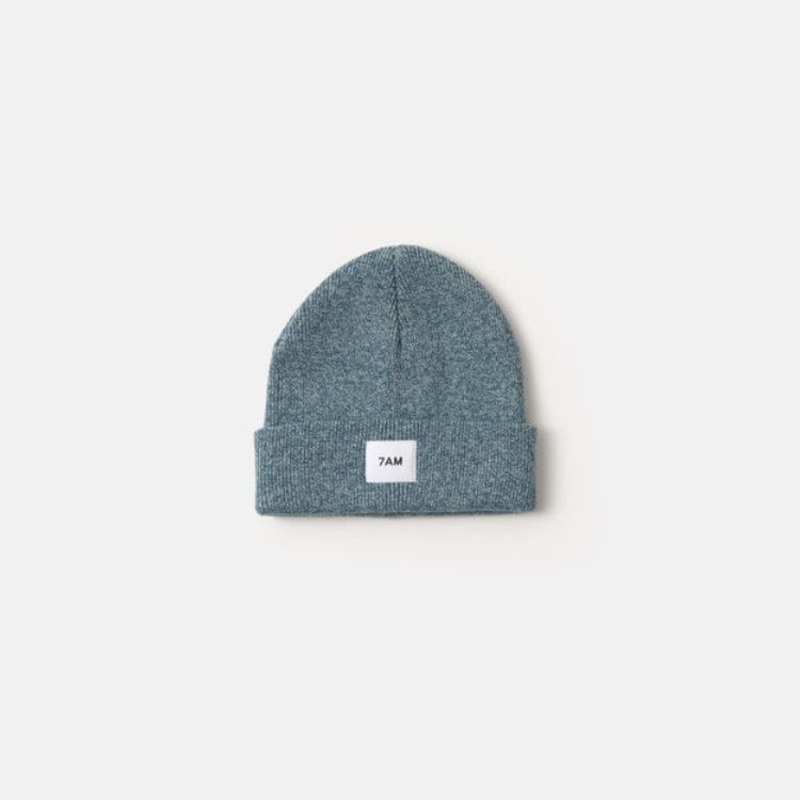 7AM Beanie Heather – Aqua 0-6M AQUA